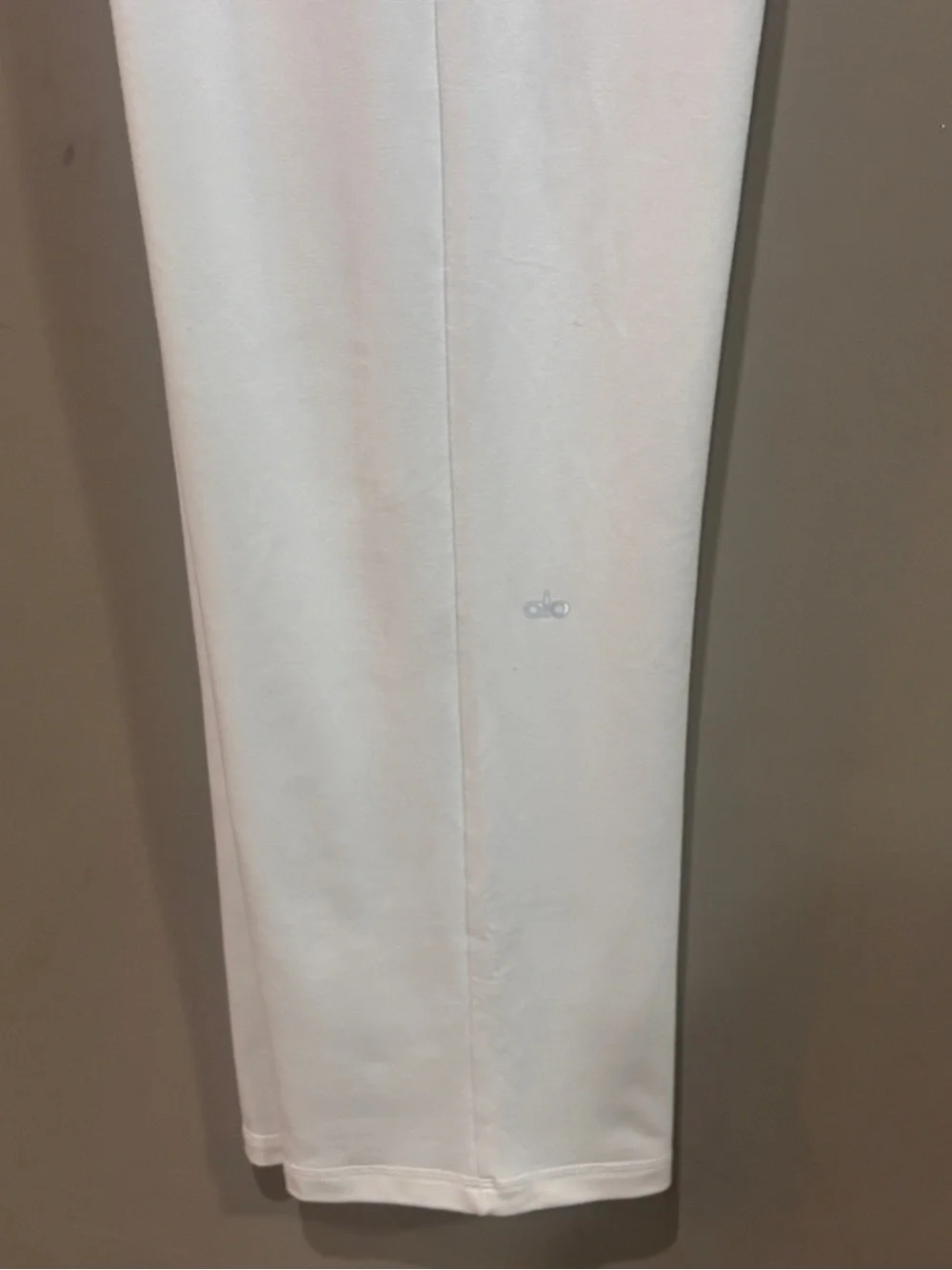Alo Yoga White High Waist Wide Leg Lounge Yoga Pants Women’s Large L